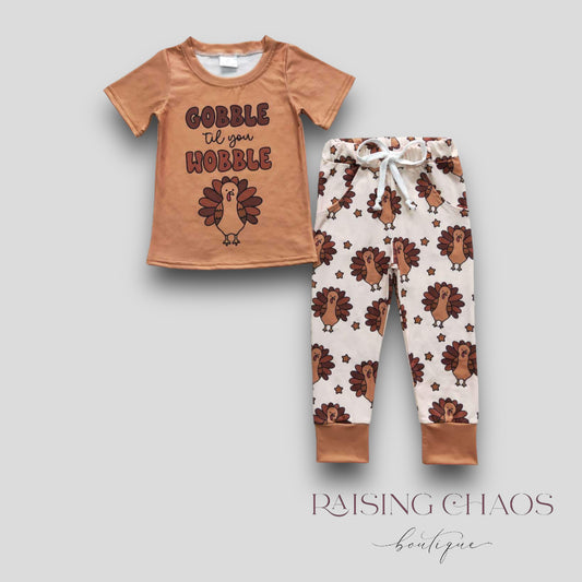 *PRE-ORDER* Fall Gobble Til You Wobble Pant Set