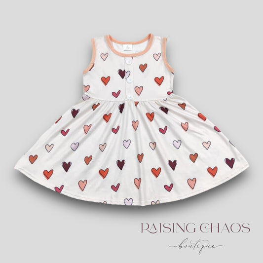 *PRE-ORDER* Valentine's Heart Twirl Dress