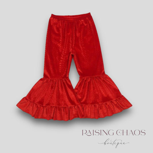 *PRE-ORDER*  Red Double Ruffle Bells