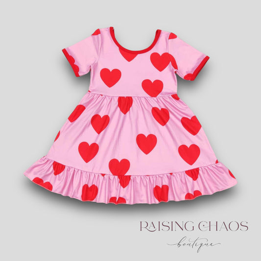 *PRE-ORDER* Valentine's Heart Twirl Dress