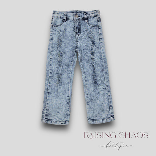 *Pre-Order* Light Wash Distressed Relaxed Denim