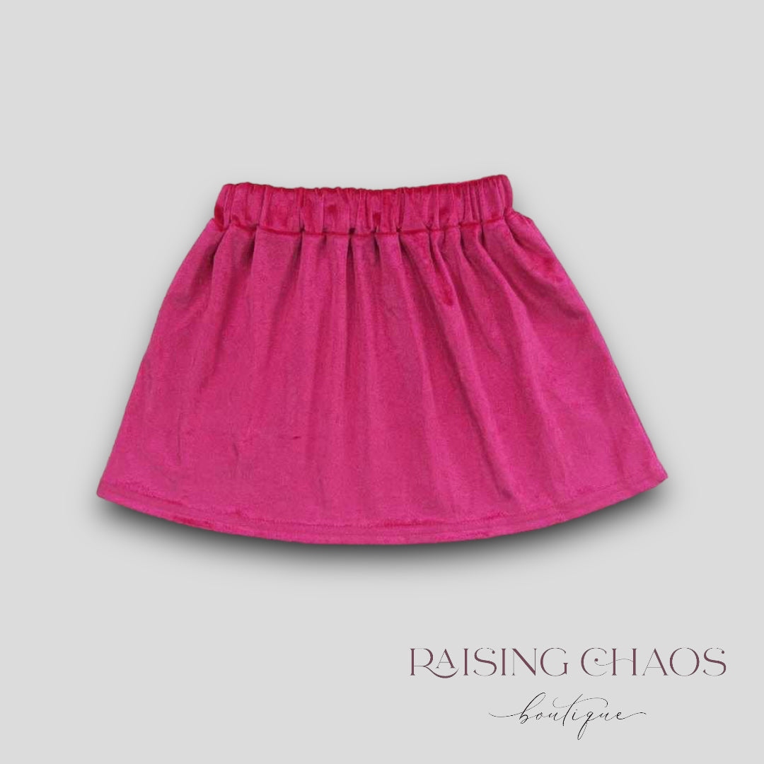 *Pre-Order* Pink Velvet Skirt