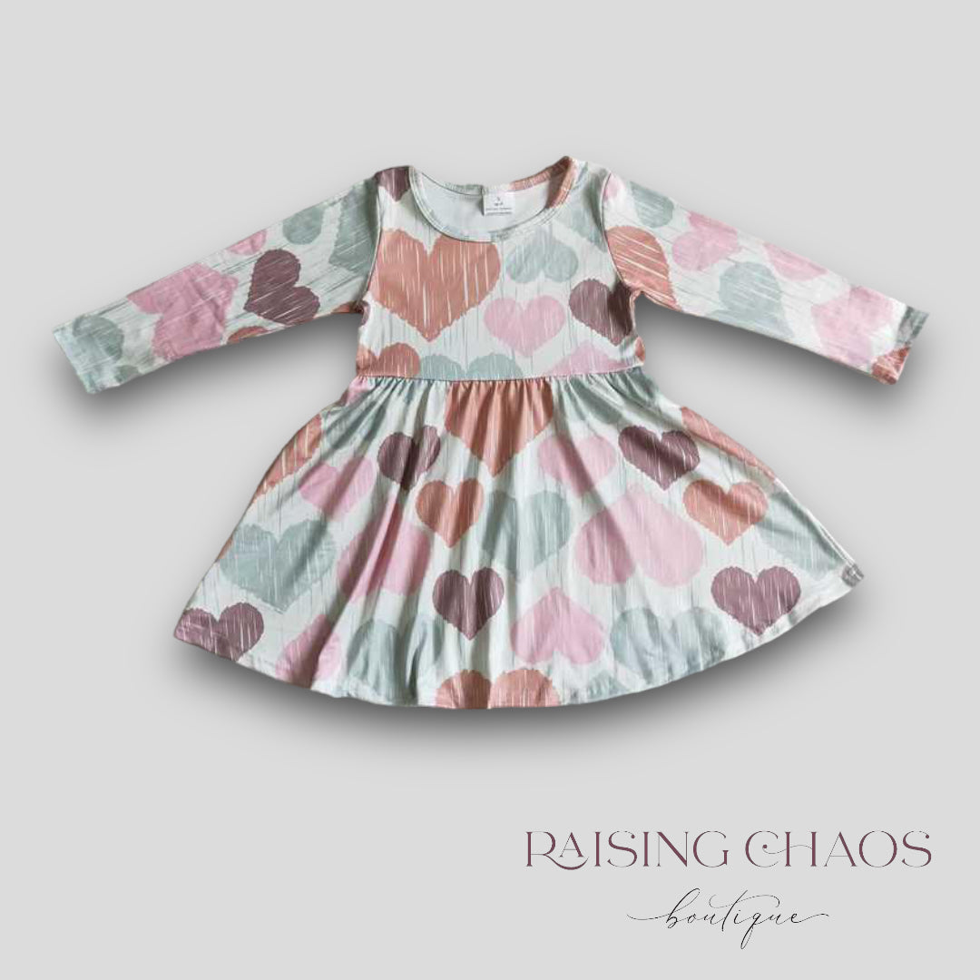 *PRE-ORDER* Valentine's Heart Twirl Dress