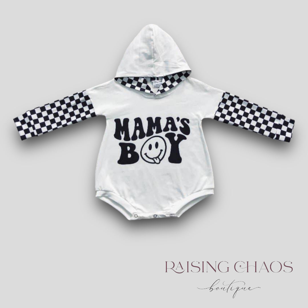 *PRE-ORDER* Mama's Boy Hooded Romper