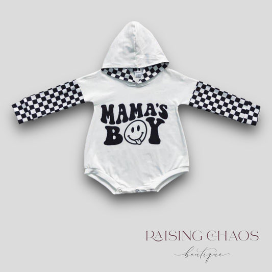 *PRE-ORDER* Mama's Boy Hooded Romper