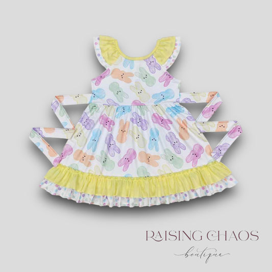 *PRE-ORDER* Easter Peeps Twirl Dress