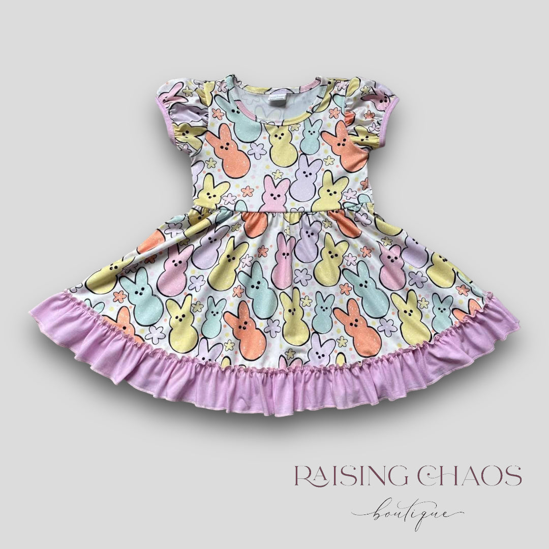 *PRE-ORDER* Easter Peeps Twirl Dress