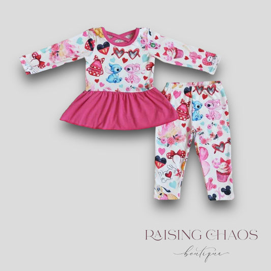 *PRE-ORDER* Valentine's Mouse Alien Pant Set