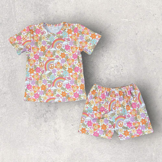 *PRE-ORDER* Retro Rainbow Shorts Set