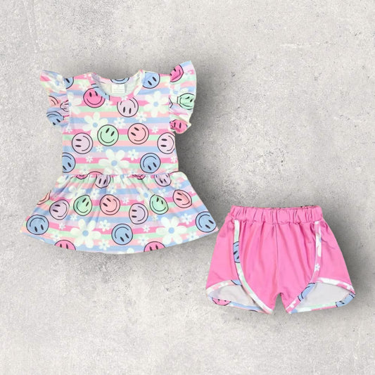 *PRE-ORDER* Floral Happy Shorts Set