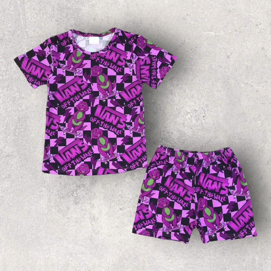 *Pre-Order* Off The Wall Barney Shorts Set