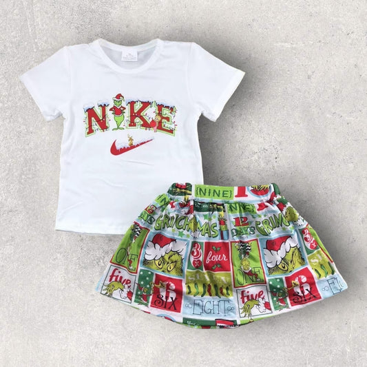 *Pre-Order* Christmas Swoosh Skirt Set