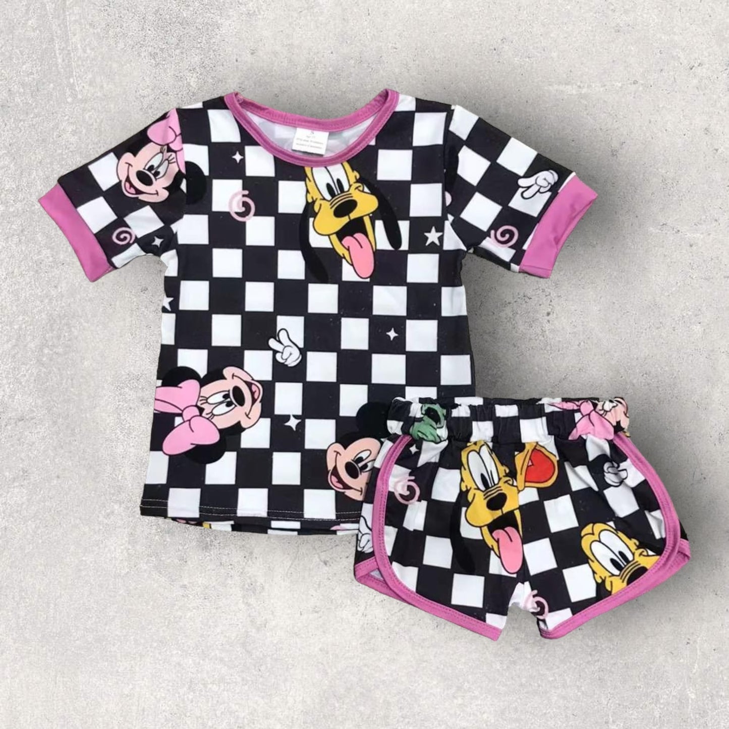 *Pre-Order* Mouse Checker Shorts Set