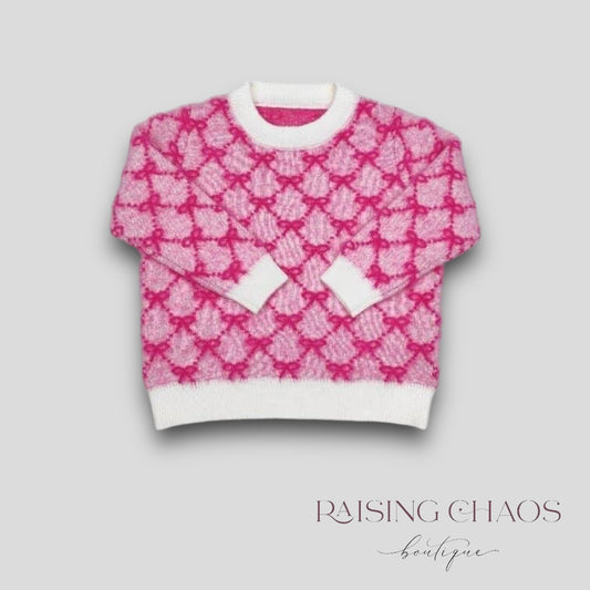 *Pre-Order* Pink Bows Crewneck Sweater *RUN BIG*