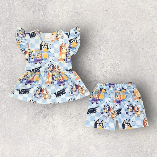 *Pre-Order* Off The Wall Heeler Peplum Shorts Set