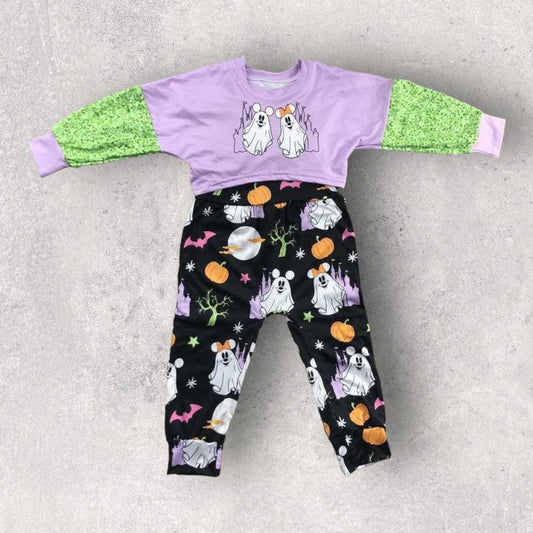 *PRE-ORDER* Mouse Halloween Romper + Crop Set