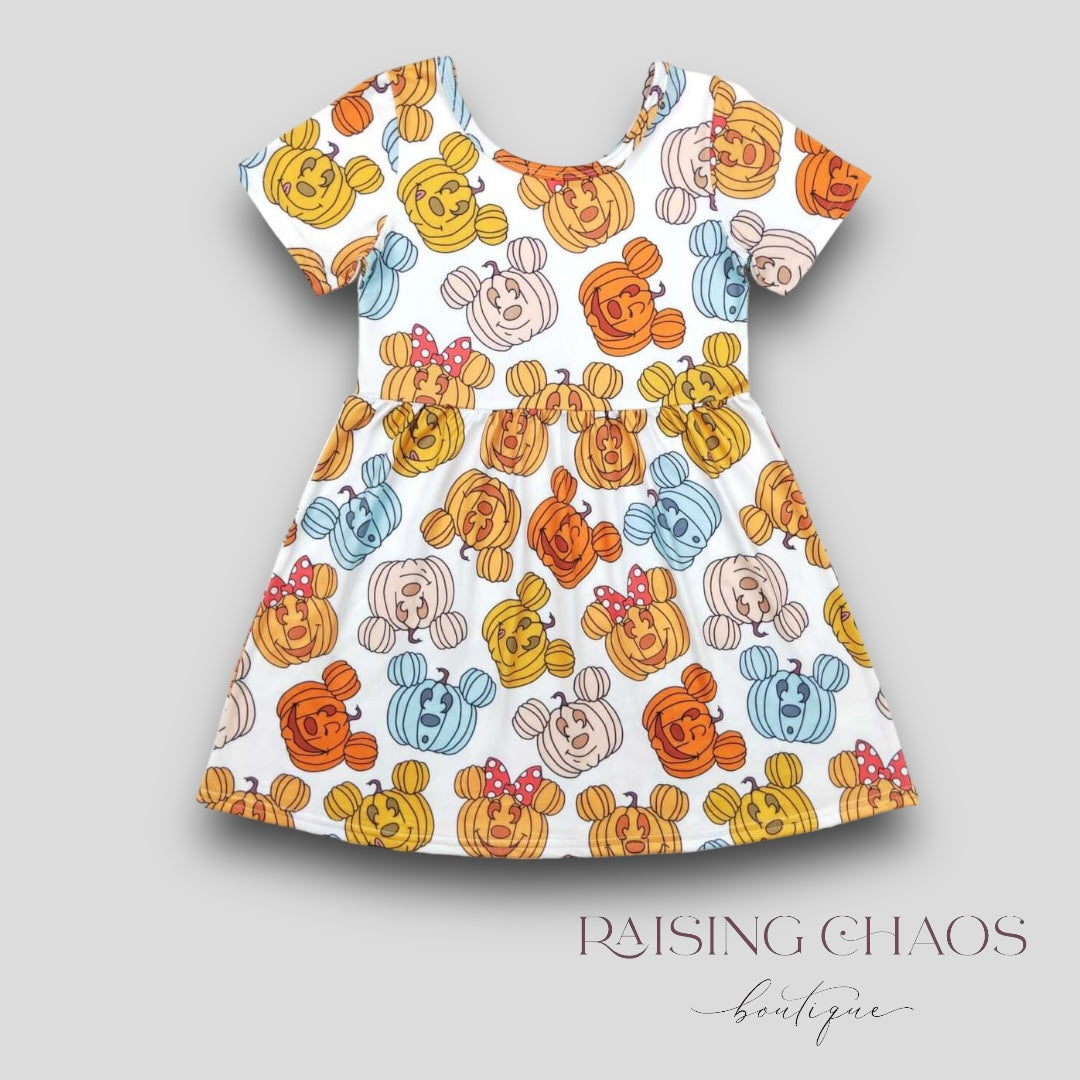 *PRE-ORDER* Fall Mouse Pumpkin Dress