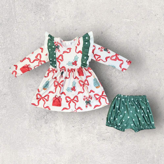 *Pre-Order* Christmas Peplum Shorts Set