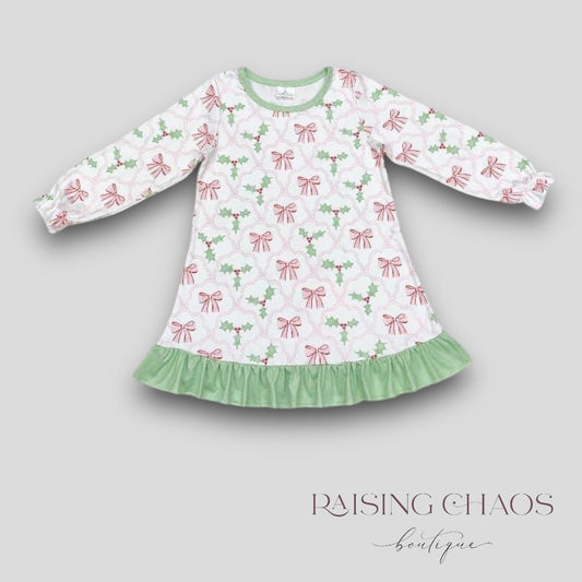 *PRE-ORDER* Christmas - Bows Nightgown