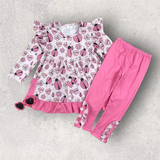 *PRE-ORDER* Valentine's Lady Bug Pant Set