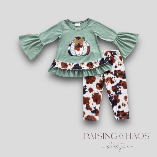 *PRE-ORDER* Fall - Cow Pumpkin Pants Set