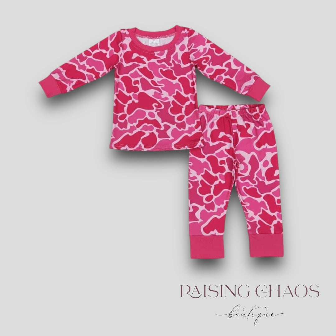 *PRE-ORDER* Pink Camo Lounge Set