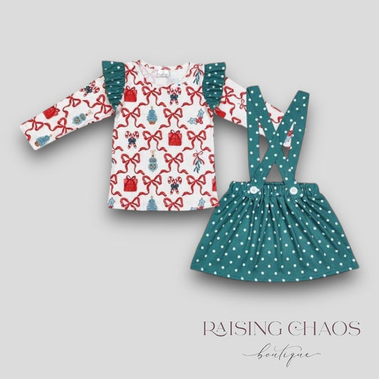 *PRE-ORDER* Christmas - Bow Skirt Set