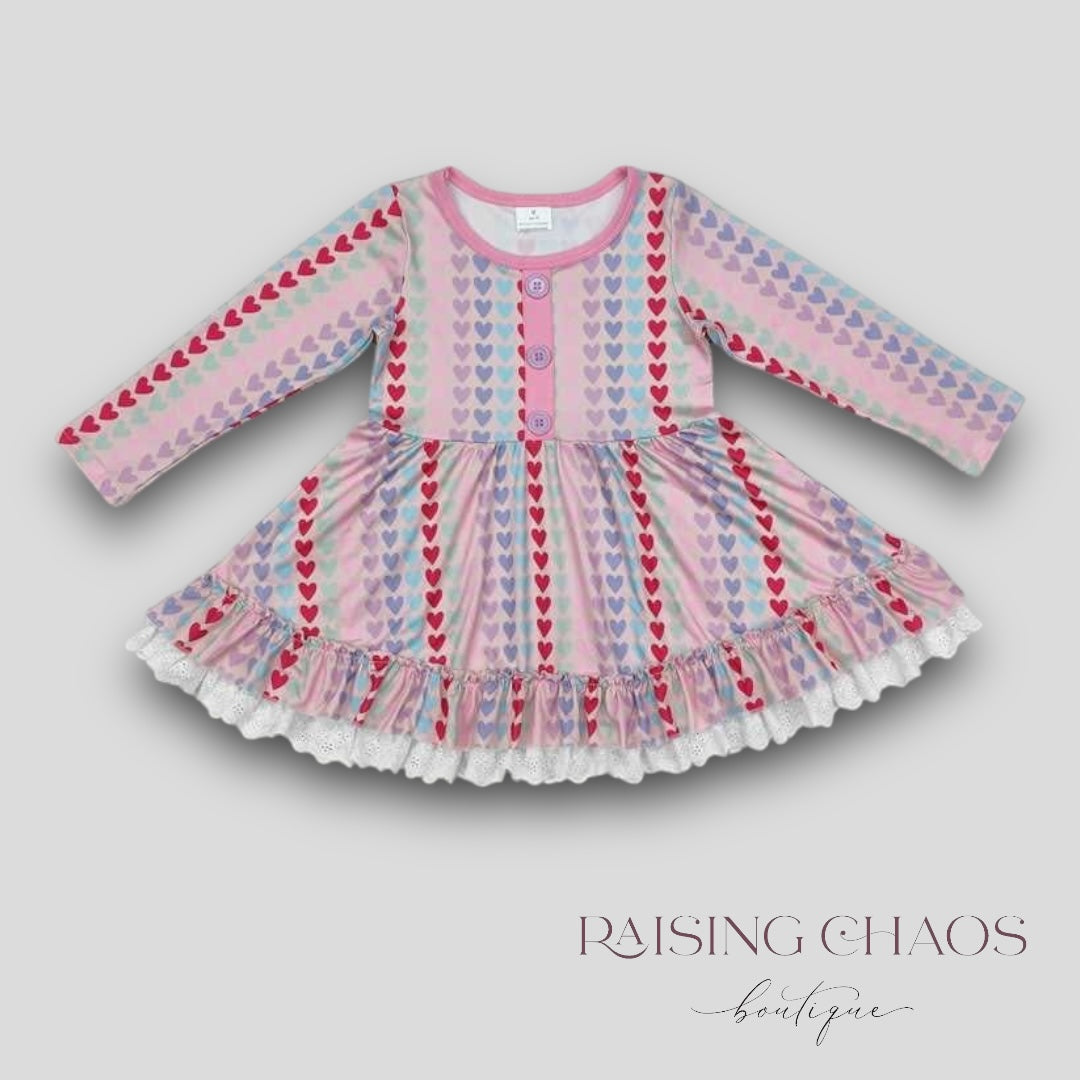 *PRE-ORDER* Valentine's Hearts Twirl Dress