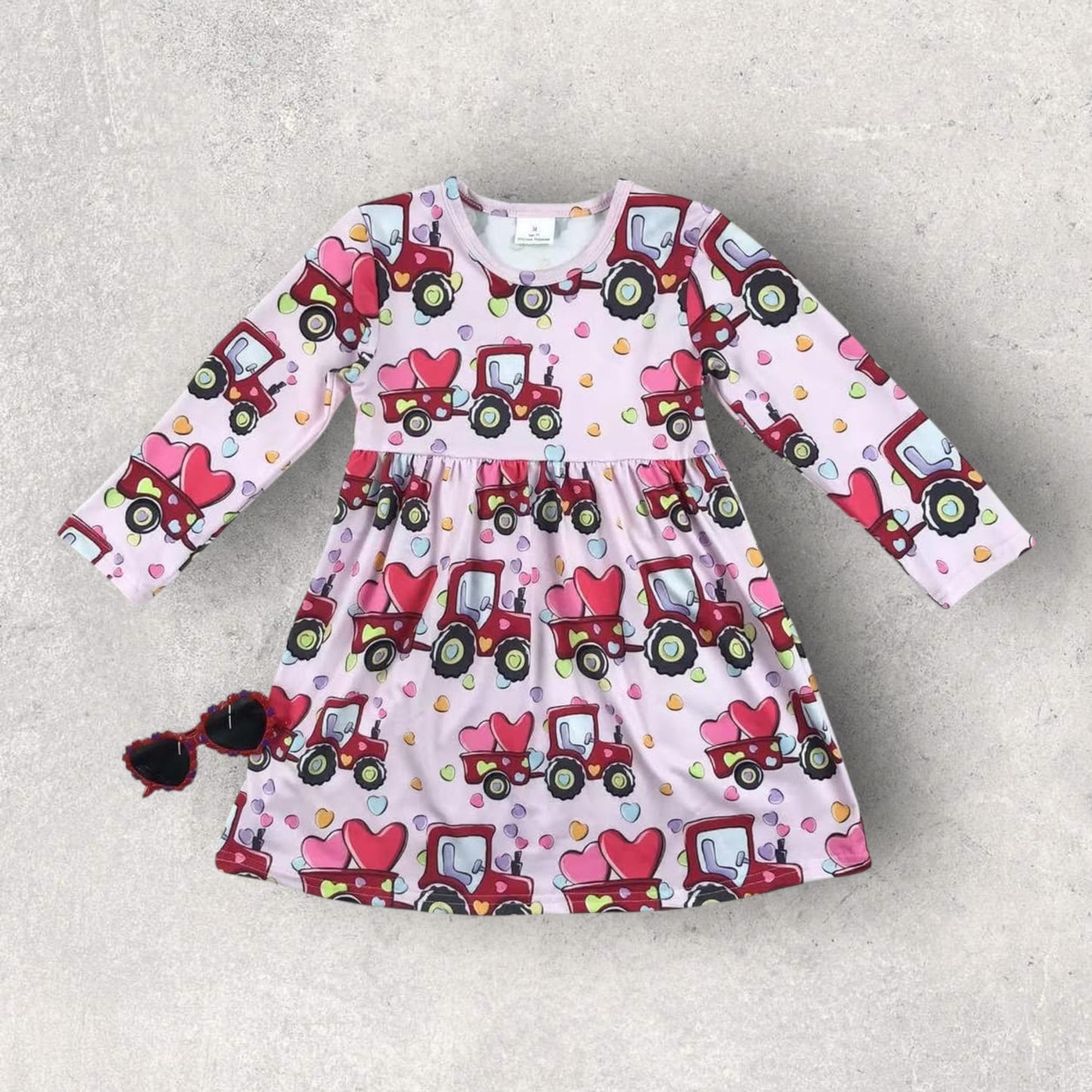 *PRE-ORDER* Valentine's Truck Twirl Dress