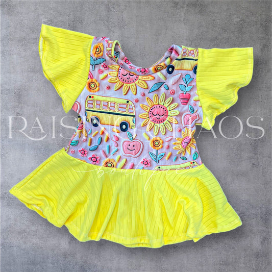 School Bus Peplum