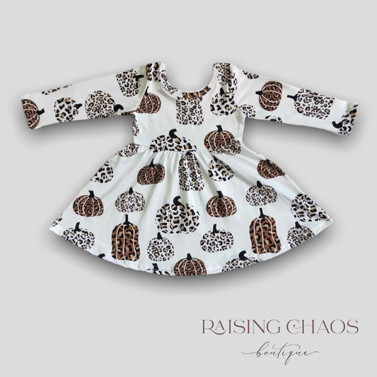 *PRE-ORDER* Fall Leopard Pumpkin Dress